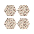 thumbnail image 1 of KLL Drink Coasters Set Hexagon of 4,PU Leather Absorbent Coasters Set Decorative Coffee Cup Coasters Housewarming Gift for Home Decor-Colorful Autumn, 1 of 5