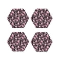 thumbnail image 1 of KLL Drink Coasters Set Hexagon of 4,PU Leather Absorbent Coasters Set Decorative Coffee Cup Coasters Housewarming Gift for Home Decor-Daisies Flowers, 1 of 5