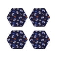 thumbnail image 1 of KLL Drink Coasters Set Hexagon of 4,PU Leather Absorbent Coasters Set Decorative Coffee Cup Coasters Housewarming Gift for Home Decor-Game Pads, 1 of 5