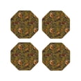 thumbnail image 1 of KLL Drink Coasters Set Octagon of 4,PU Leather Absorbent Coasters Set Decorative Coffee Cup Coasters Housewarming Gift for Home Decor-Autumn Leaves Owl Squirrel, 1 of 5