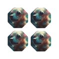 thumbnail image 1 of KLL Drink Coasters Set Octagon of 4,PU Leather Absorbent Coasters Set Decorative Coffee Cup Coasters Housewarming Gift for Home Decor-Cute Flower Chihuahua Puppy, 1 of 5