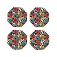 thumbnail image 1 of KLL Drink Coasters Set Octagon of 4,PU Leather Absorbent Coasters Set Decorative Coffee Cup Coasters Housewarming Gift for Home Decor-Different Cats 1, 1 of 5