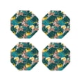 thumbnail image 1 of KLL Drink Coasters Set Octagon of 4,PU Leather Absorbent Coasters Set Decorative Coffee Cup Coasters Housewarming Gift for Home Decor-Hawaiian Style, 1 of 5