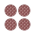 thumbnail image 1 of KLL Drink Coasters Set Round Shape of 4,PU Leather Absorbent Coasters Set Decorative Coffee Cup Coasters Housewarming Gift for Home Decor-Autumn Scarecrow Harvest Joy, 1 of 5