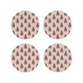 thumbnail image 1 of KLL Drink Coasters Set Round Shape of 4,PU Leather Absorbent Coasters Set Decorative Coffee Cup Coasters Housewarming Gift for Home Decor-German Shepherd Dog, 1 of 5