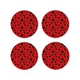 thumbnail image 1 of KLL Drink Coasters Set Round Shape of 4,PU Leather Absorbent Coasters Set Decorative Coffee Cup Coasters Housewarming Gift for Home Decor-Ladybug Pattern, 1 of 5