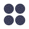 thumbnail image 1 of KLL Drink Coasters Set Round Shape of 4,PU Leather Absorbent Coasters Set Decorative Coffee Cup Coasters Housewarming Gift for Home Decor-Star Dog Paw, 1 of 5