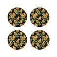 thumbnail image 1 of KLL Drink Coasters Set Round Shape of 4,PU Leather Absorbent Coasters Set Decorative Coffee Cup Coasters Housewarming Gift for Home Decor-Sunflowers And Bird, 1 of 5