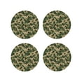 thumbnail image 1 of KLL Drink Coasters Set Round Shape of 4,PU Leather Absorbent Coasters Set Decorative Coffee Cup Coasters Housewarming Gift for Home Decor-Camouflag, 1 of 5