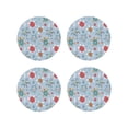 thumbnail image 1 of KLL Drink Coasters Set Round Shape of 4,PU Leather Absorbent Coasters Set Decorative Coffee Cup Coasters Housewarming Gift for Home Decor-Sea Turtle, 1 of 5