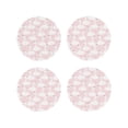 thumbnail image 1 of KLL Drink Coasters Set Round Shape of 4,PU Leather Absorbent Coasters Set Decorative Coffee Cup Coasters Housewarming Gift for Home Decor-Swan1, 1 of 5