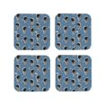 thumbnail image 1 of KLL Drink Coasters Set Square of 4,PU Leather Absorbent Coasters Set Decorative Coffee Cup Coasters Housewarming Gift for Home Decor-Astronaut, 1 of 5