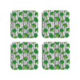 thumbnail image 1 of KLL Drink Coasters Set Square of 4,PU Leather Absorbent Coasters Set Decorative Coffee Cup Coasters Housewarming Gift for Home Decor-Broccoli 2, 1 of 5