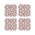 thumbnail image 1 of KLL Drink Coasters Set Square of 4,PU Leather Absorbent Coasters Set Decorative Coffee Cup Coasters Housewarming Gift for Home Decor-French Bulldog1, 1 of 5
