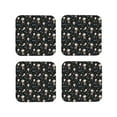 thumbnail image 1 of KLL Drink Coasters Set Square of 4,PU Leather Absorbent Coasters Set Decorative Coffee Cup Coasters Housewarming Gift for Home Decor-cute Skull bone, 1 of 5