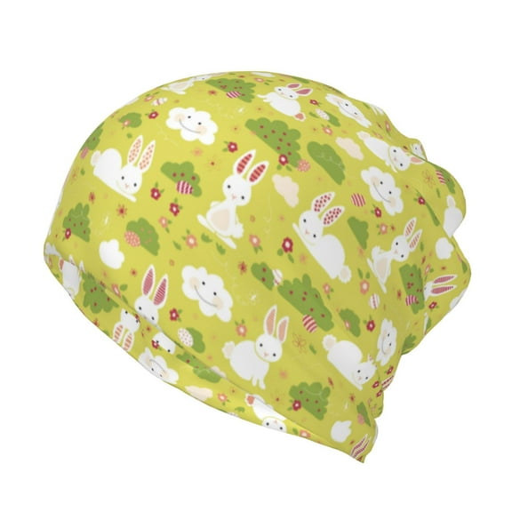 KLL Easter Bunny Pirnt Wicking Running Beanie Head Wrap Cycling Bandana for Men Women