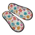 thumbnail image 1 of KLL Easter Egg Slippers for Women Men House Slip on Indoor Outdoor Bedroom Furry Fleece Lined Ladies Comfy Anti-Skid Rubber Hard Sole-Large, 1 of 8