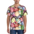 thumbnail image 1 of KLL Easter Eggs for Men's Baseball Shirts,Short Sleeve Casual Shirts Button Down Shirt for Men Beach Summer Wedding Shirt-Medium, 1 of 7