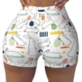 thumbnail image 1 of KLL Easter Rabbit Pattern Workout Shorts for Women Scrunch Short Gym Yoga Running Sport Active Exercise Fitness Shorts, 1 of 8