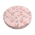 thumbnail image 1 of KLL Easter Rabbit Round Bar Chair Cushion Cover 13 inch ,Bar Stool Protector with Elastic, Soft Washable, 1 of 6