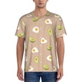 thumbnail image 1 of KLL Egg and Avocado for Men's Baseball Shirts,Short Sleeve Casual Shirts Button Down Shirt for Men Beach Summer Wedding Shirt-Medium, 1 of 7