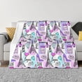 thumbnail image 1 of KLL Eiffel Tower and Hearts Print Fleece Throw Blanket, Horizontal Fleece Bedding Cute Soft Blankets Comfy Fleece Flannel Plush Home Decor for Couch & Bed -80"x60", 1 of 9
