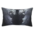 thumbnail image 1 of KLL Elegant Feathered Floral Wings Pillow Covers Envelope Closure,Super Soft and Cozy Fuzzy Fleece Pillow Case Cover, 1 of 5