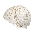 thumbnail image 1 of KLL Elegant Gold Leaf Pattern Winter Fall Beanie Knit Hats for Men & Women - Warm & Soft Stylish Toboggan Caps for Cold Weather, 1 of 6