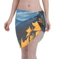thumbnail image 1 of KLL Elegant Sunset Sunflower Print Women's Sarong Coverups Short Bathing Suit Wrap Skirt Beach Wrap Swimsuit Cover Ups, 1 of 6
