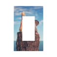 thumbnail image 1 of KLL Elephant And A Giraffe Sitting On A Rock Admiring The Ocean Pattern Electrical Outlet Covers, 3" x 5" 1 Pack Electric Receptacle Plug Covers for Decorator Receptacle Outlet & Switch-Style U, 1 of 6