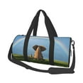 thumbnail image 1 of KLL Elephant Dog Sitting Under The Rainbow Duffle Bag For Men Women Sport Gym Fitness Tote Travel Training Workout Basketball Football Weekender, 1 of 8