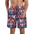 thumbnail image 1 of KLL Elephants Men's Casual Summer Beach Shorts Hawaiian Shorts with Pockets-Large, 1 of 5