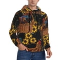 thumbnail image 1 of KLL Embroidery Chicken Rooster Print Mens Hoodie Long Sleeve Casual Pullover Hooded Sweatshirt Fashion Drawstring Hoodies with Pocket-Medium, 1 of 6