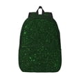 thumbnail image 1 of KLL Emerald Green Sparkling Print Travel Laptop Backpack - College Backpack Business Work Bag Nurse Bag Casual Daypack for Weekender Business Hiking -Medium, 1 of 6