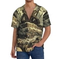 thumbnail image 1 of KLL Epic Dragon Skull Scene Print Men's Shirt Short Sleeve Button Down Summer Cuba Beach Shirts- Medium, 1 of 5