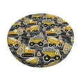 thumbnail image 1 of KLL Excavator At Work Round Bar Chair Cushion Cover 13 inch ,Bar Stool Protector with Elastic, Soft Washable, 1 of 6