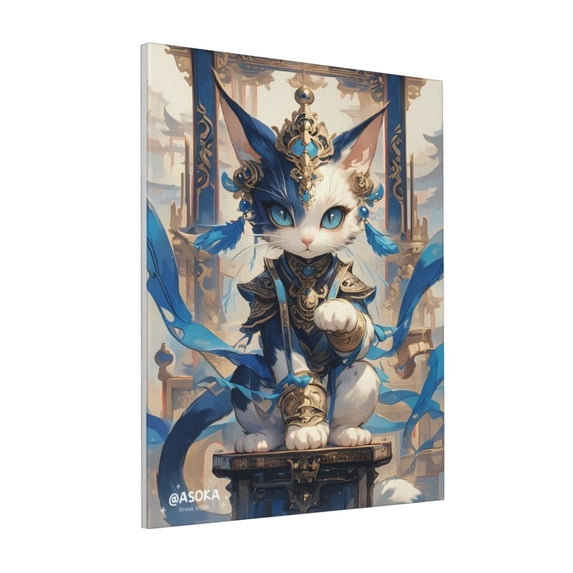 KLL Exotic Blue Cat Print Canvas Wall Art, Canvas Painting Prints Canvas Art Wall Decor Home Decoration for Living Room Bedroom Office