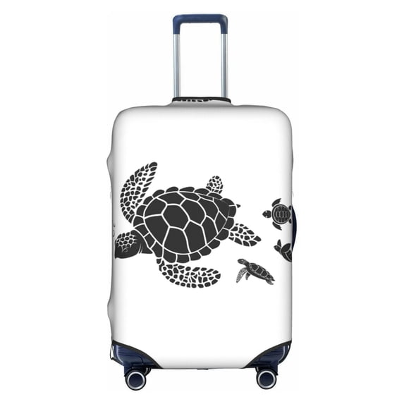 KLL Family Of Sea Turtles Luggage Cover Suitcase Cover Suitcase Protector (Luggage not included)-Medium