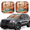 thumbnail image 1 of KLL Fantasy Underwater Jellyfish Windshield Sun Shade 2-Piece Foldable Car Front Window Sunshade for Most Sedans SUV Truck- Small, 1 of 5