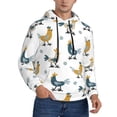 thumbnail image 1 of KLL Farm Roosters Print Mens Hoodie Long Sleeve Casual Pullover Hooded Sweatshirt Fashion Drawstring Hoodies with Pocket-X-Large, 1 of 1