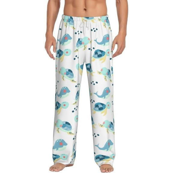Hirioo Sea Turtle for Women's PJ Pajama Pants Sleep Pants Women's Home Trousers with Pockets,S-3XL-3X-Large