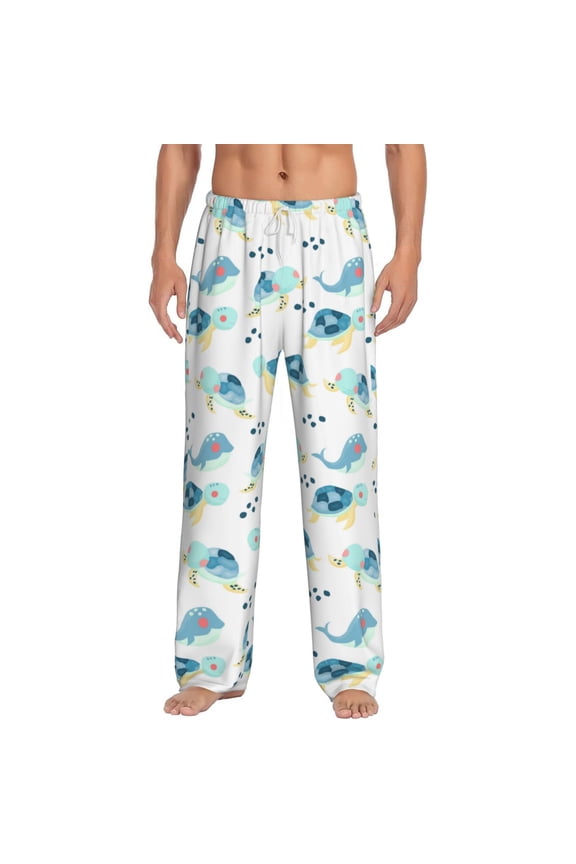 Sea Turtle for Women's PJ Pajama Pants Sleep Pants Women's Home Trousers with Pockets,S-3XL-3X-Large