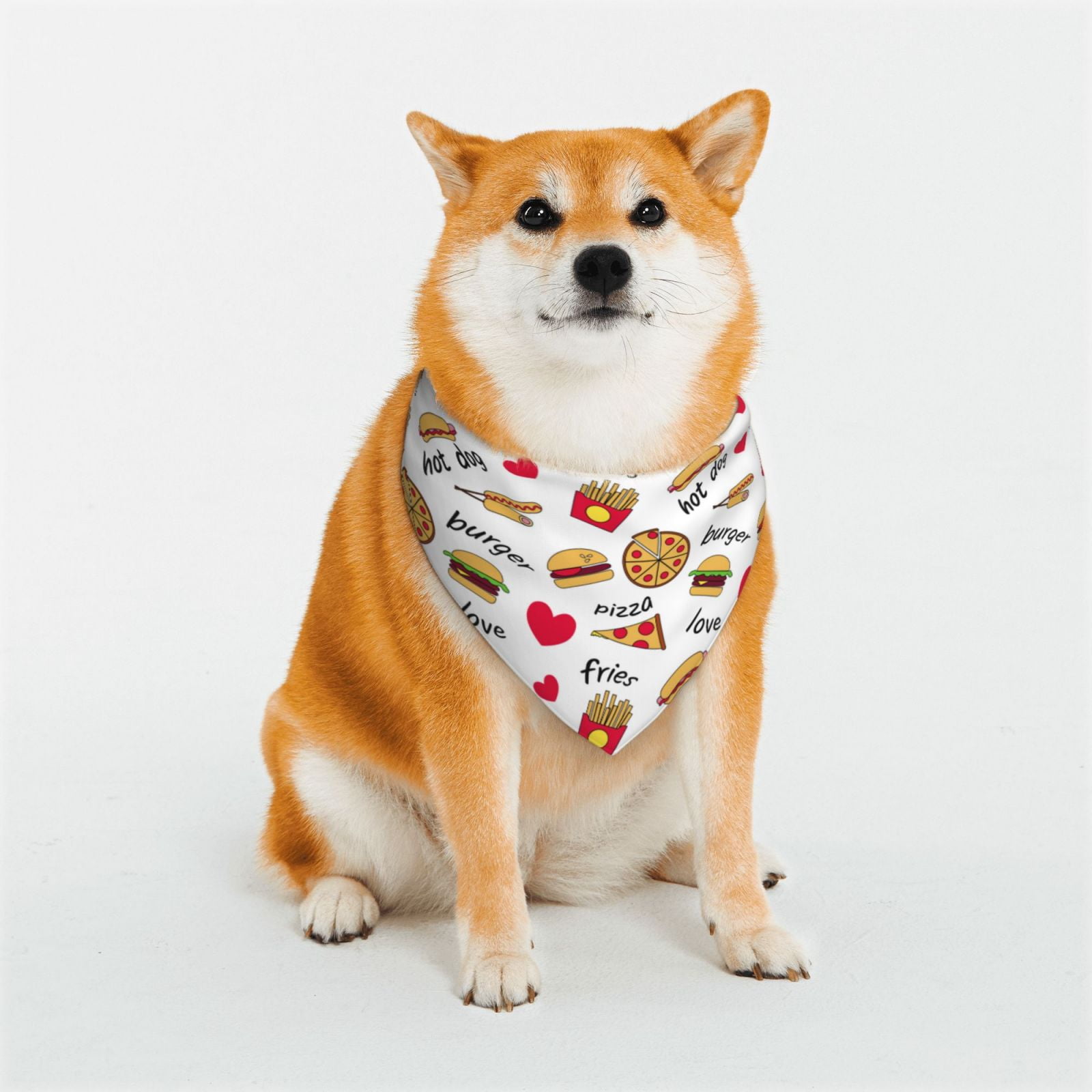 KLL Fast Food Dog Bandanas,Triangle Reversible Pet Scarf for Small ...