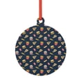thumbnail image 1 of KLL Fastfood Pattern Acrylic Christmas Ornaments,1 PCS Xmas Tree Decor with Ribbon 3" Christmas Décor Christmas Pendant for Hanging on Tree & Party Favors-Round Shape, 1 of 7