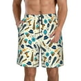 thumbnail image 1 of KLL Fathers day Men's Casual Summer Beach Shorts Hawaiian Shorts with Pockets-X-Large, 1 of 6