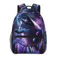 thumbnail image 1 of KLL Feathered Wolf Print Casual Backpack for Men Women,Travel Casual Backpack Outdoor Activities Bag Daypack for Travel Hiking Shopping Daily, 1 of 5