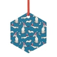 thumbnail image 1 of KLL Festive Dachshund Fun Pattern Acrylic Christmas Ornaments,1 PCS Xmas Tree Decor with Ribbon 3" Christmas Décor Christmas Pendant for Hanging on Tree & Party Favors-Hexagon, 1 of 7