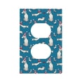 thumbnail image 1 of KLL Festive Dachshund Fun Pattern Electrical Outlet Covers, 3" x 5" 1 Pack Electric Receptacle Plug Covers for Decorator Receptacle Outlet & Switch-Style S, 1 of 6