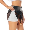 thumbnail image 1 of KLL Fiery Black Dragon Attack Pattern Shorts Women,Athletic Shorts High Waisted Running Shorts Pocket Sporty Short Gym Elastic Workout Shorts-Medium, 1 of 7