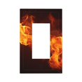 thumbnail image 1 of KLL Fiery Orange Flames Energy Pattern Electrical Outlet Covers, 3" x 5" 1 Pack Electric Receptacle Plug Covers for Decorator Receptacle Outlet & Switch-Style U, 1 of 6